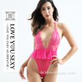 Funkelnder rosa Bodysuit sexy Dessous